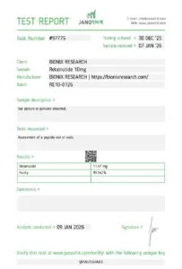 BIONIX Research RT Peptide Laborverifizierung RE10-0126